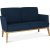 Montana 2-Sitzer-Sofa - Beliebige Farbe des Rahmens und der Polsterung