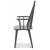 Dalsland-Stuhl aus grauem Rohrgeflecht mit Armlehnen und hoher Rückenlehne
