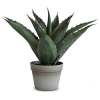Künstliche Pflanze - Alovera Pflanze mit grauem Topf 45 cm Künstliche Pflanze - Alovera Pflanze mit grauem Topf 45 cm