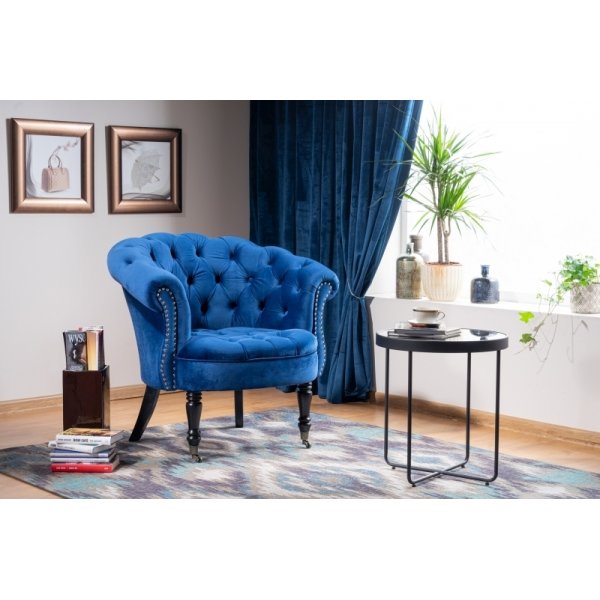 Atena Beistelltisch 45/40 cm - Schwarz