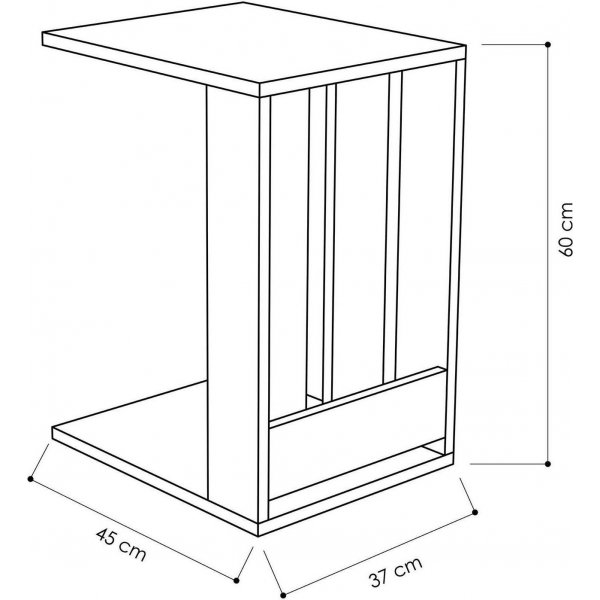 Edi Beistelltisch 37 x 45 cm - Anthrazit