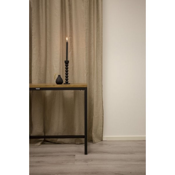 Tisch Charlotte - Schwarz / Teakholzimitation