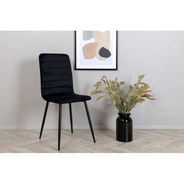 Sirocco Luxus-Esszimmerstuhl - Schwarz