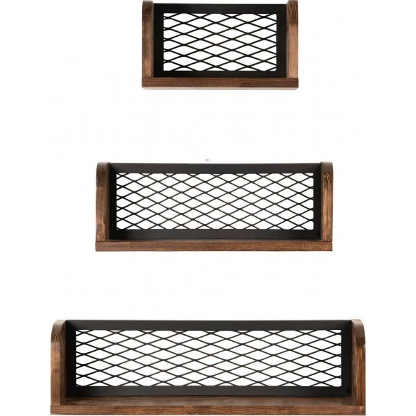 Buster Wandregal - Nussbaum/schwarz