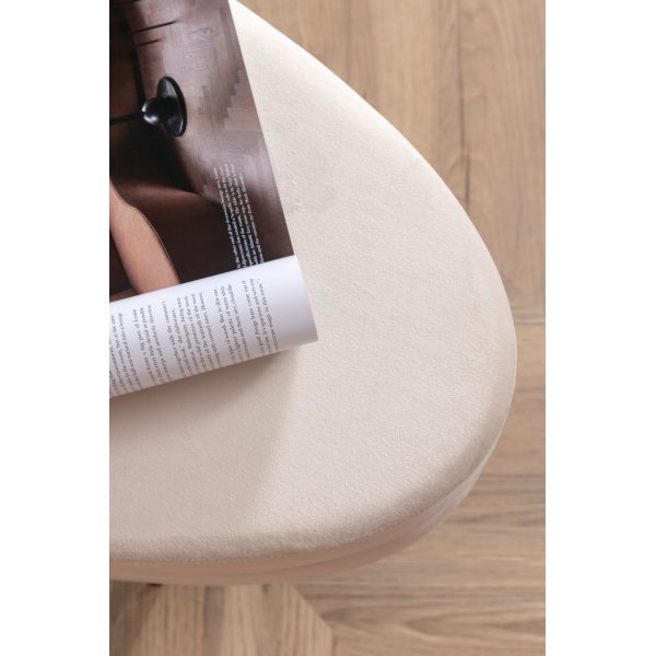 Rino Pouf - Beige Samt Rino Pouf - Beige Samt