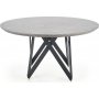 Runder Esstisch Orcan 140 cm - Grauer Marmor/Schwarz