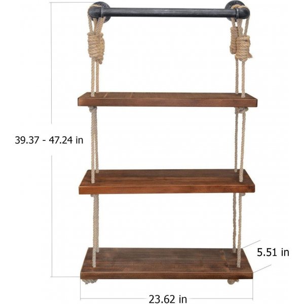 Gartano Wandregal - Nussbaum/schwarz