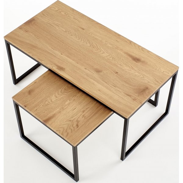 Lisha Tisch 80 x 50 cm - Eiche/schwarz