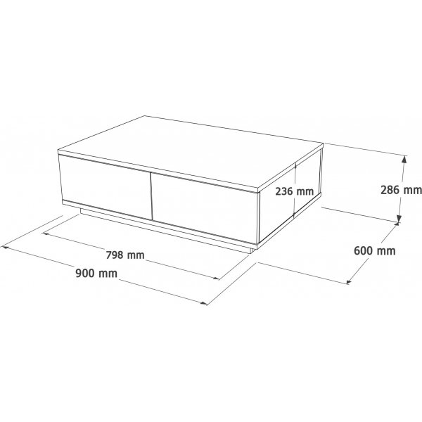 Future Couchtisch 14 - Kiefer/wei