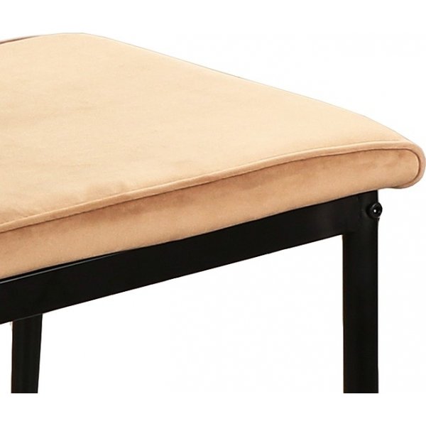 Atom Esszimmerstuhl - Beige Samt