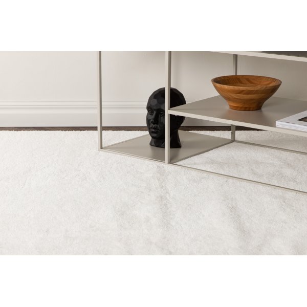 Lawson Teppich - Weie Viskose-Optik