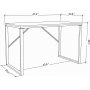 Layton Schreibtisch 120 x 60 cm - Gold/Eiche