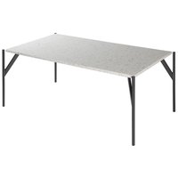 Terrazzo Couchtisch 110x60 cm - Bianco Terrazzo & AIR Fuß aus schwarzem Metall Terrazzo Couchtisch 110x60 cm - Bianco Terrazzo & AIR Fuß aus schwarzem Metall