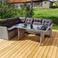 Kundenbild Davenport Outdoor-Gruppe mit Tisch (Kunststoff-Rattan) - Grau