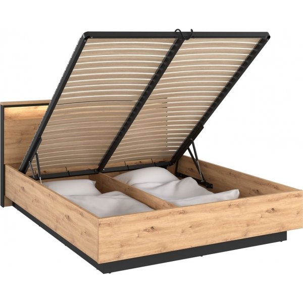 Quant Cuarto Bett 160 x 200 cm - Artisan Eiche/Schwarz Quant Cuarto Bett 160 x 200 cm - Artisan Eiche/Schwarz