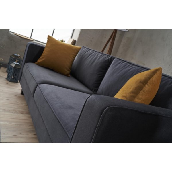 Kale 2-Sitzer-Sofa - Anthrazitfarbener Samt Kale 2-Sitzer-Sofa - Anthrazitfarbener Samt