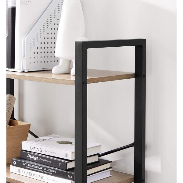 Petter Bücherregal 66 x 120 cm - Graubeige/Schwarz Petter Bücherregal 66 x 120 cm - Graubeige/Schwarz