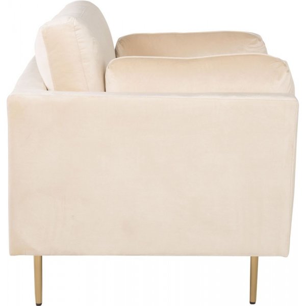 Sessel Savanna - Beige (Samt) / Beine aus Messing Sessel Savanna - Beige (Samt) / Beine aus Messing