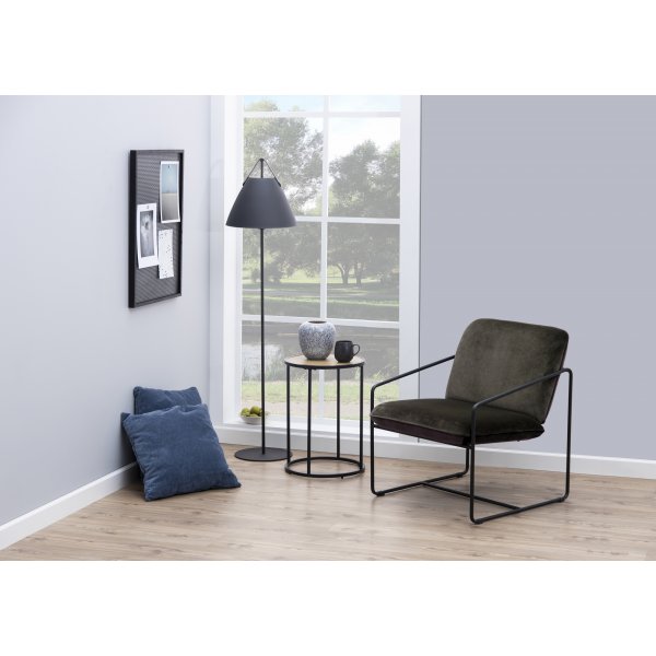 Seaford Beistelltisch �40 cm - Eiche/schwarz