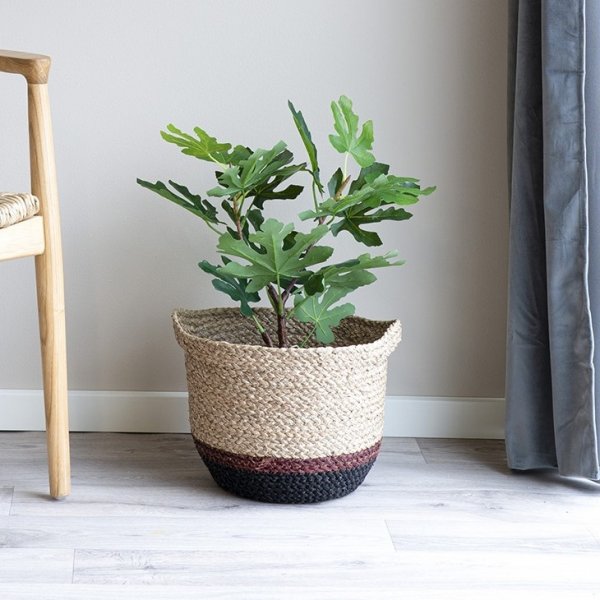 Malvenkorb Natur/Braun/Schwarz Malvenkorb Natur/Braun/Schwarz