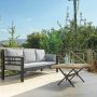 Kappis 3-Sitzer Outdoor-Sofa - Schwarz/Rauch