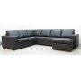 Solna XL U-Sofa aus gebundenem Leder - Rechts