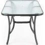 Gartentisch Antony - Graues Metall / Glas