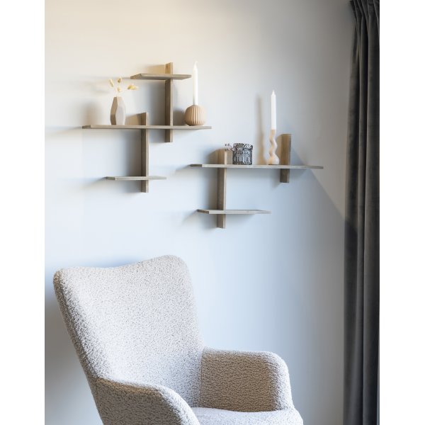 Gavi Wandregal - Braun gebeizte Kiefer