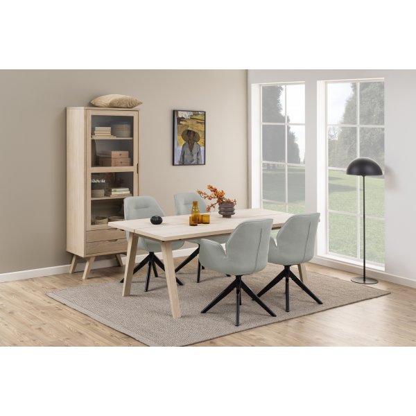 Aura Sessel - Hellgrau/Schwarz