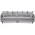 Gotland 4-Sitzer-geschwungenes Sofa 301 cm - Oxford Grau + Mbelpflegeset fr Textilien