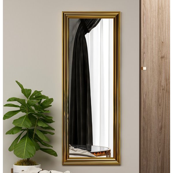 Glatter Wandspiegel - Gold