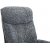 Wollsessel mit Fuschemel aus Schaffell - Grau/Schwarzfleck/Chrom + Mbelpflegeset fr Textilien