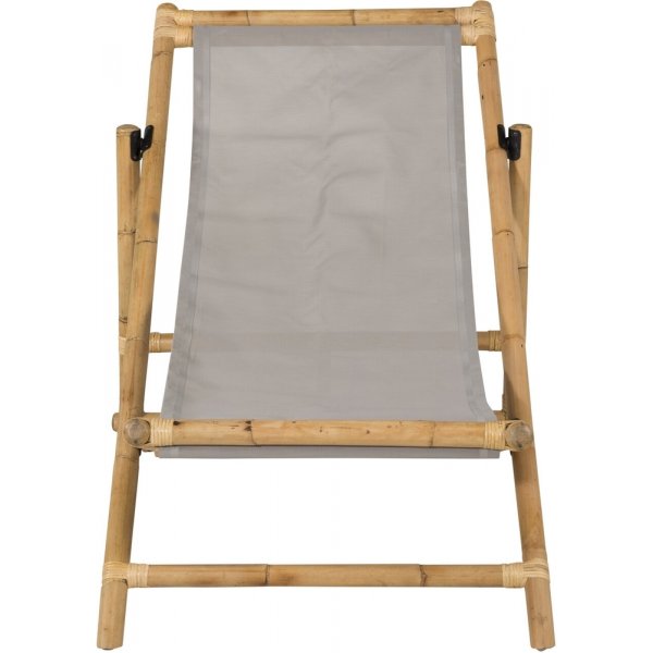 Sonnenliege aus Rohrgeflecht - Grau/Natur Sonnenliege aus Rohrgeflecht - Grau/Natur