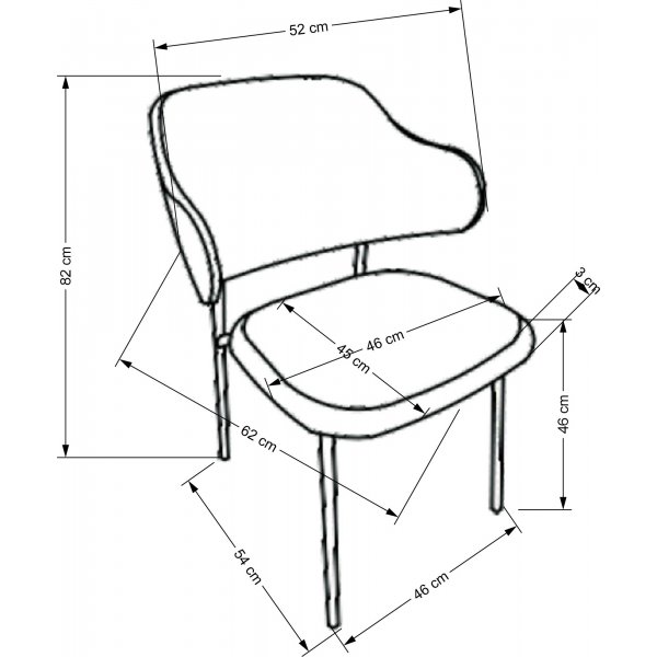 Cadeira Esszimmerstuhl 497 - Hellgrau Cadeira Esszimmerstuhl 497 - Hellgrau
