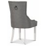 Decotique Stuhl mit antiken Nieten (Rckenhandgriff) - grau/wei