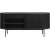 Ebenes Sideboard aus schwarz gebeizter Eiche mit gerippten Tren, 210 cm COPY