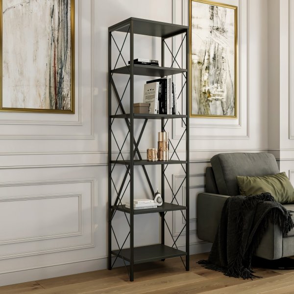 Catal B�cherregal - Anthrazit/Schwarz