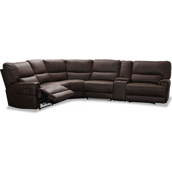 Elektrisches Ecksofa Las Vegas F - Dunkelbraun