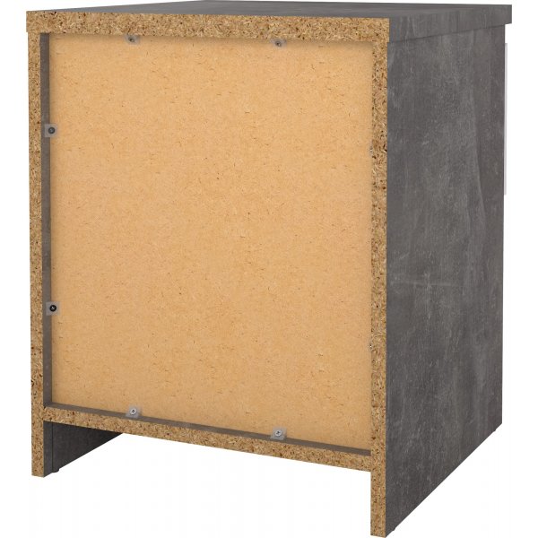 Naia Nachttisch 1 - Beton/wei