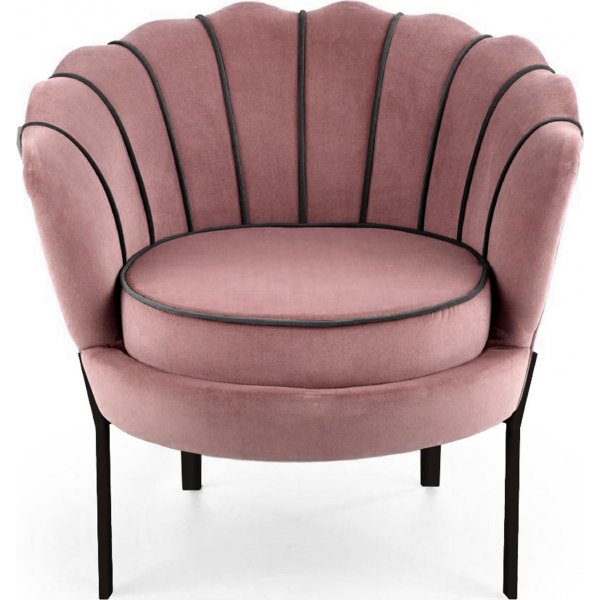 Duran-Sessel aus rosa Samt Duran-Sessel aus rosa Samt