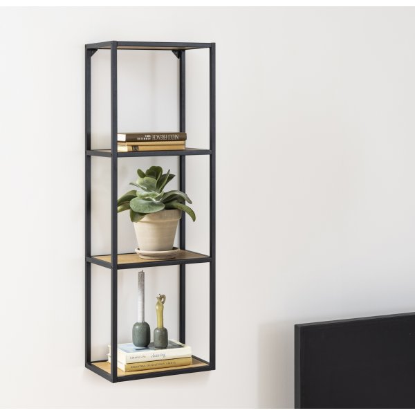 Seaford Wandregal 108 cm - Eiche/schwarz