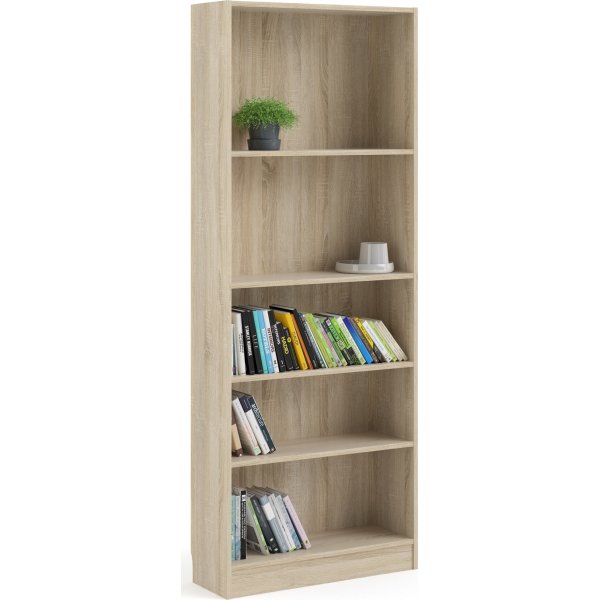 Einfaches hohes und breites B�cherregal - Eiche