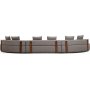 Gloria U-Sofa 552 cm - Grau