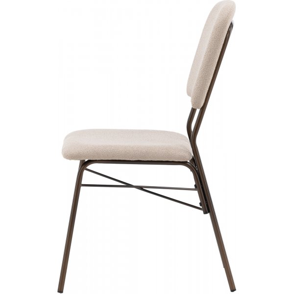 Esszimmerstuhl aus Seide - Beige