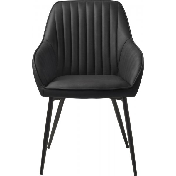 Boston-Sessel aus schwarzem PU