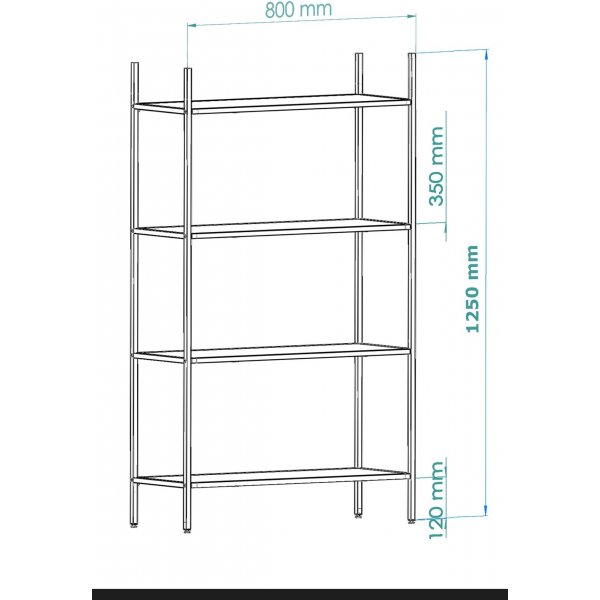 Marta B�cherregal - Schwarz/Glas