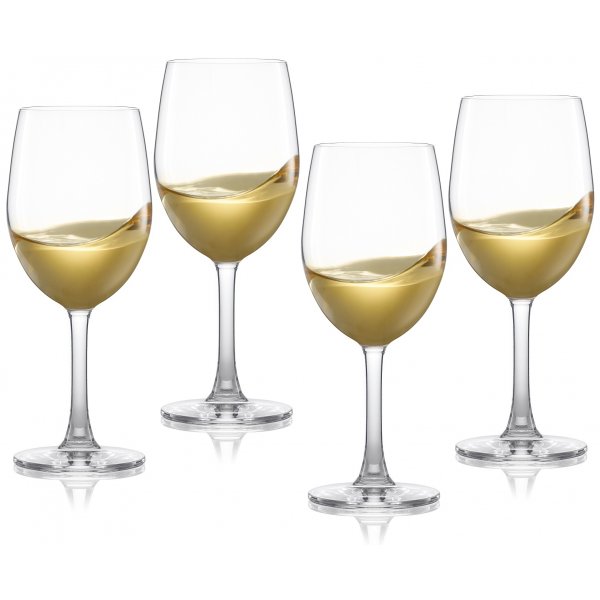 Pure & Simple 4 Weiweinglser aus Kristall