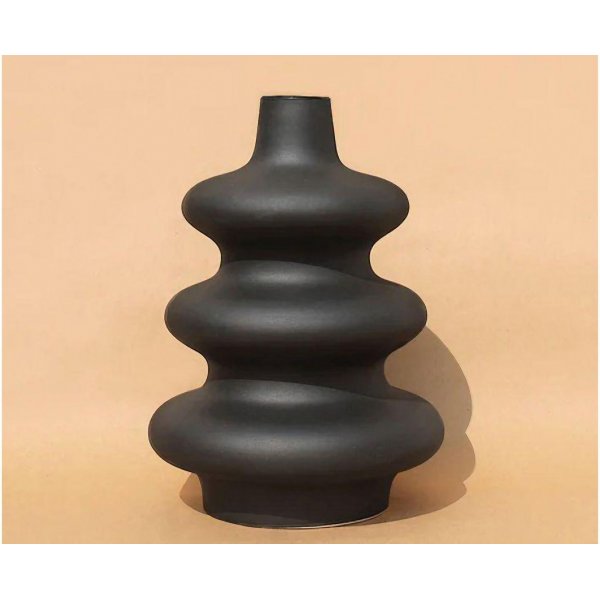 Damas Vase - Schwarz Damas Vase - Schwarz