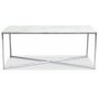 Palasso Couchtisch 110 cm - Chrom/Leichte Marmorierung + Fleckentferner fr Mbel