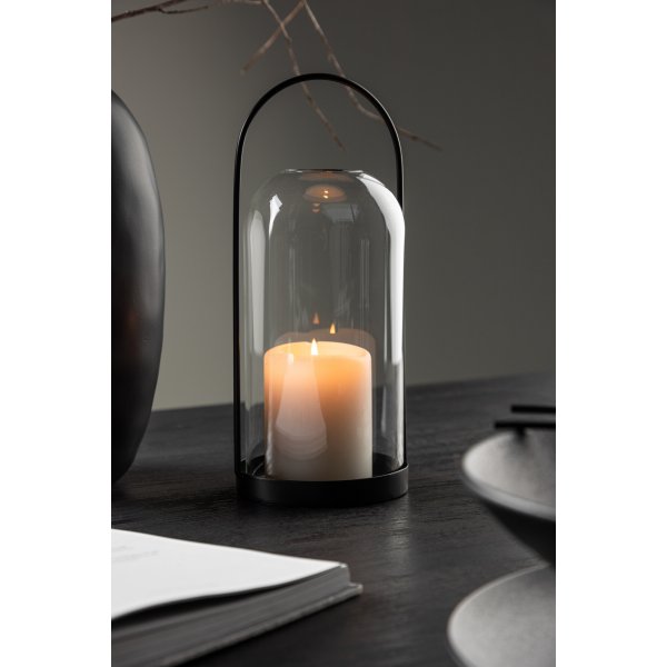 Flora Laterne 11 cm - Schwarz